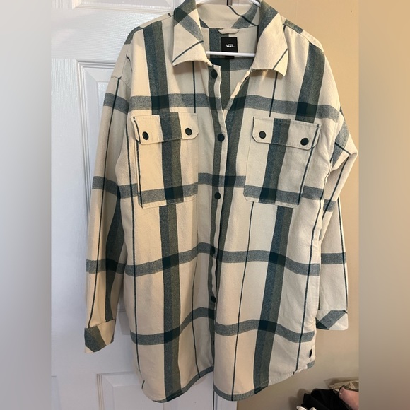 Vans Women's Hal Plaid Shacket Top - Picture 3 of 7
